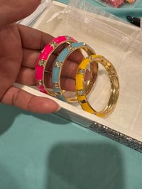 Image 1 of color me bling bangle blue 