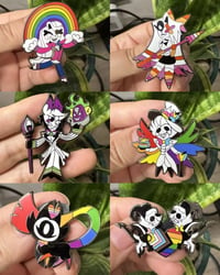 Image 1 of (DEFECTS) Hazbin Hotel Pride Doodle Pins