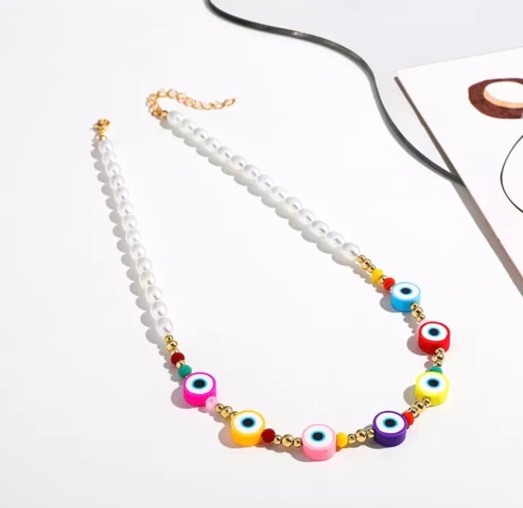 Image of Evil Eye Bead Necklace