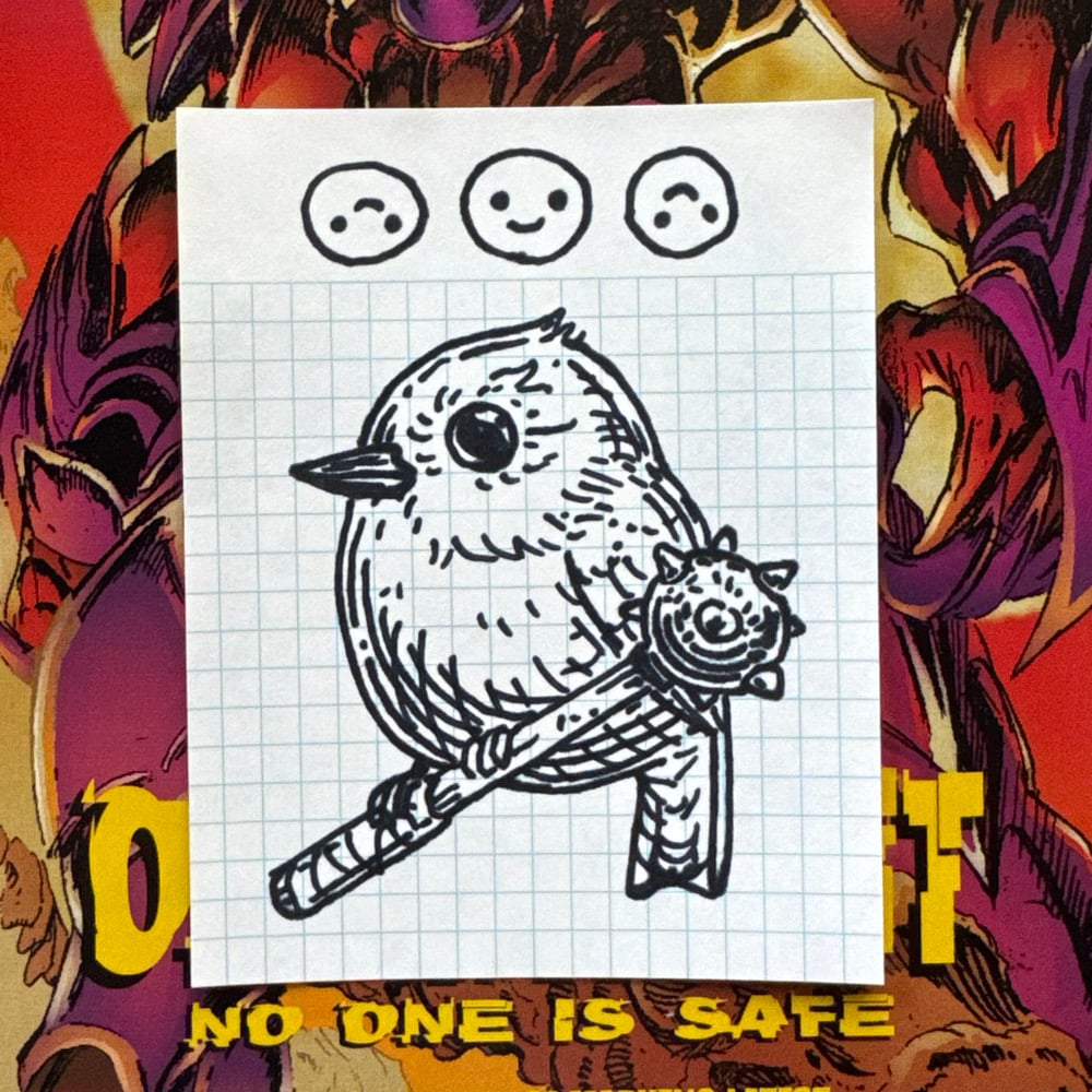 Image of Fat Bird Sharpie Sketch #193