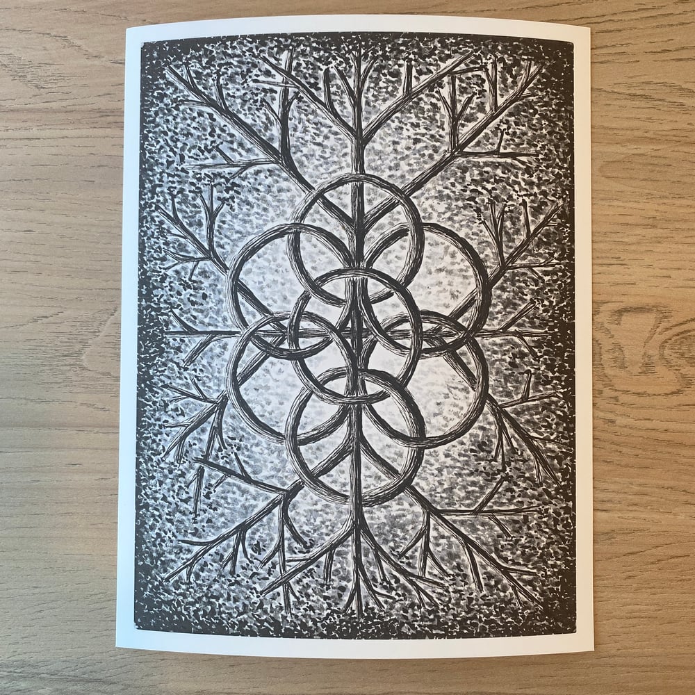 Image of Circles Knot Giclee Print (b & w)