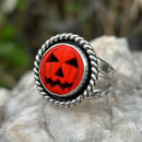 Image 3 of Small Jack O Lantern Orange Pumpkin Ring