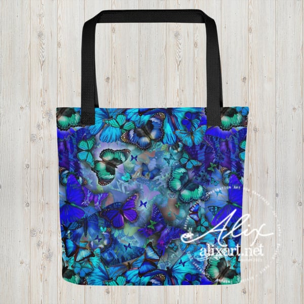 Image of Butterfly Blue Tote bag
