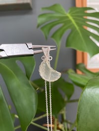 Image 5 of Silver Citrine Moon Crystal Necklace