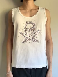 Image 3 of '05 PPFM Rhinestone Skull Distressed Tank - L