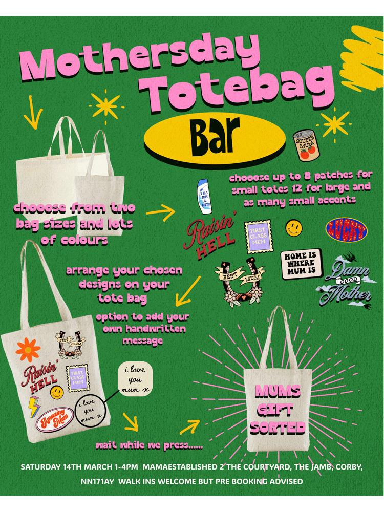 Image of Pre-booking tote bag bar in studio event 