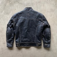 Image 5 of LEATHER CONTRAST BIKER JACKET