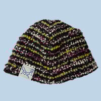 Image 1 of PINK AND YELLOW KNIT BEANIE