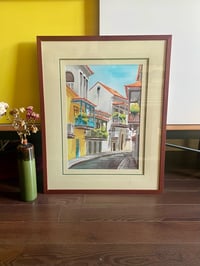 Image 1 of Watercolour Street Scene on Paper