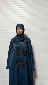 Image 1 of 3D flower Open Abaya 