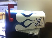 Image of Pinstriped Mail Box