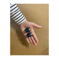 B O U C L E Bleu Nuit / Doré / Léopard 