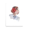 Portrait of a Lady (Red Flowers) Art Print