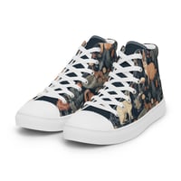 Image 11 of Woodland Creatures Boho Cottagecore Nature Inspired Women’s high top canvas shoes