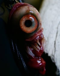 Image 9 of Twisted tongue pendant, Orange Glow, ooak