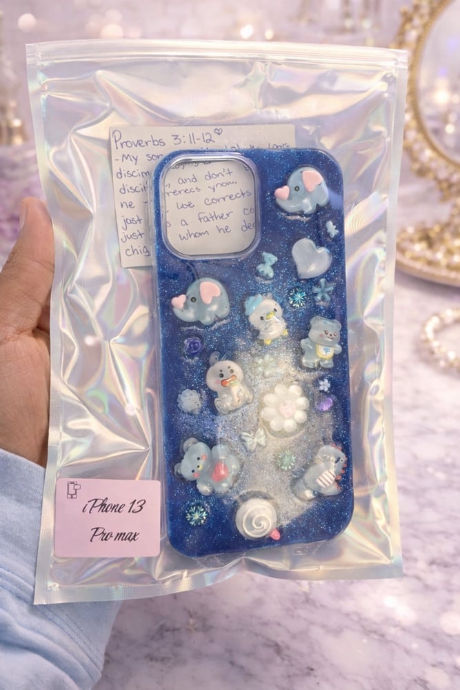 Image of ✨Blessed & Bedazzled Custom Phone Case