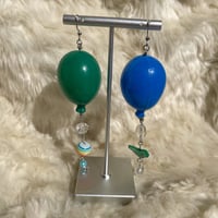 Green+Blue Balloon Earrings