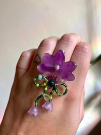 Image 1 of 💜🍃🌿Garden Bow Orchid Ring🌿🍃💜
