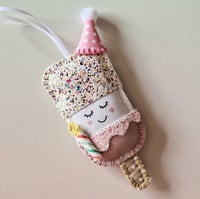 Image 3 of Birthday Cake Keyring or Hanging Decoration