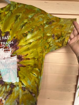 Image of LARGE Live Fast Eat Trash Tie Dye Shirt 2