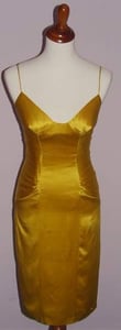 Image of Nicole Miller Collection Gold Panel  Cocktail Dress