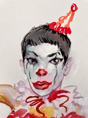 Image of Teod Original Painting Clown 1.
