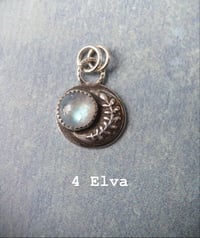 Image 5 of Maiden Moon Pendants - Handmade Sterling Silver Moon Pendants Set With Rainbow Moonstone