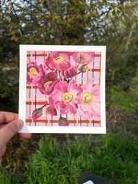 Image 2 of Plaid Poppies Print