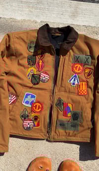 Image 2 of Patchwork Cropped work jacket size M1/1 