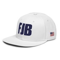 Image 4 of FJB White and Blue Snapback Hat from PatriotsCo.com