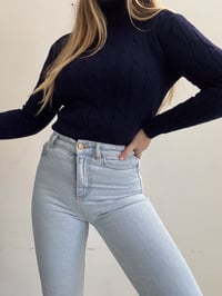 Image 1 of Blue turtleneck sweater // S 