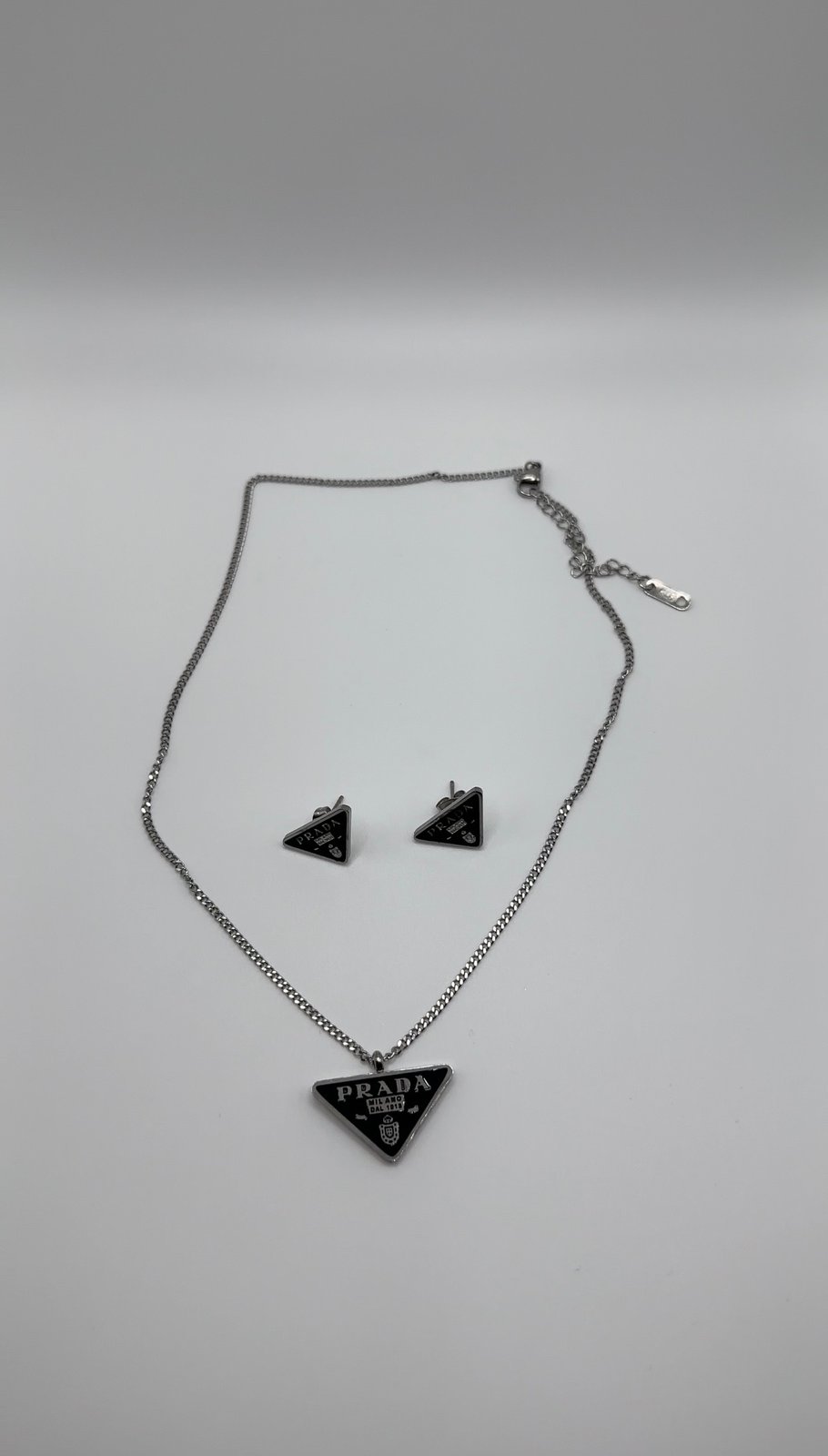 Black Prada Symbole Necklace | PRADA