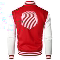 Image 2 of Get Use 2 It Varsity Baseball Jacket (Red)
