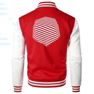Image of Get Use 2 It Varsity Baseball Jacket (Red)