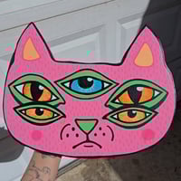 Image 1 of Pretty Kitty Woodcut