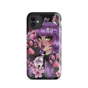 Image of Cute Goth kitty Tough iPhone case