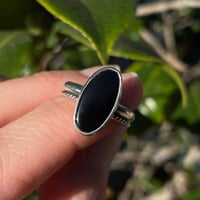 Image 3 of BLACK ONYX RING- SIZE 6