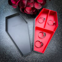 Image 4 of Black & Red Coffin Jewelry Box
