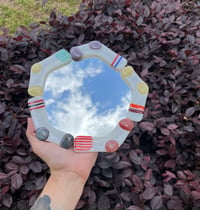 Image 1 of Fused glass sock mirror