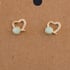 dainty jaded heart earrings Image 2