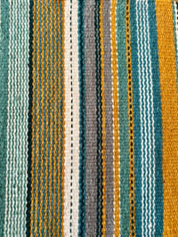 Image 4 of Hand Woven Table Runner - Teal and Toffee