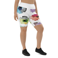 Image 6 of FLORAL BIKER SHORTS