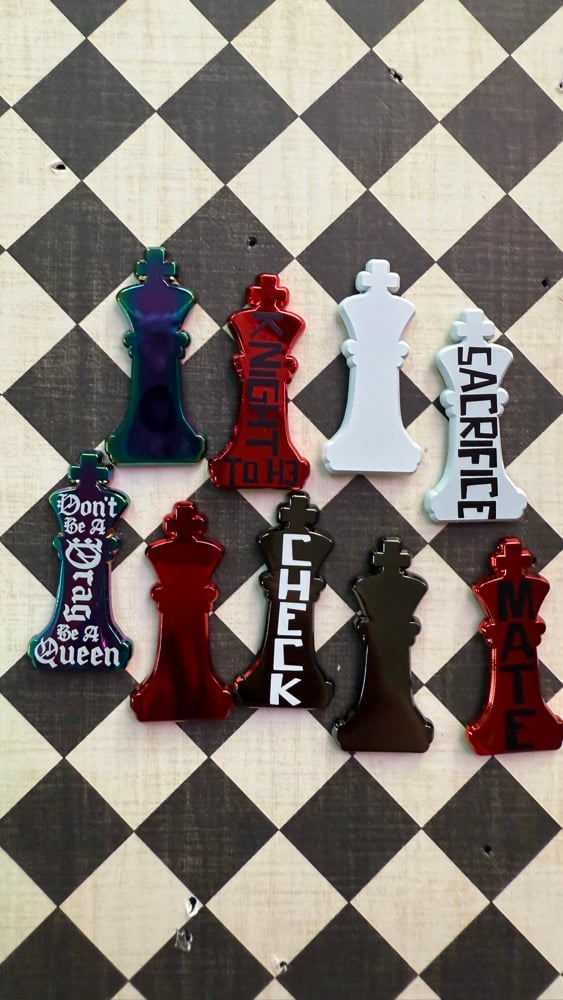 Image of Chrome Chess Pins