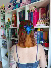 Image 4 of Horquilla dragón azul/negro