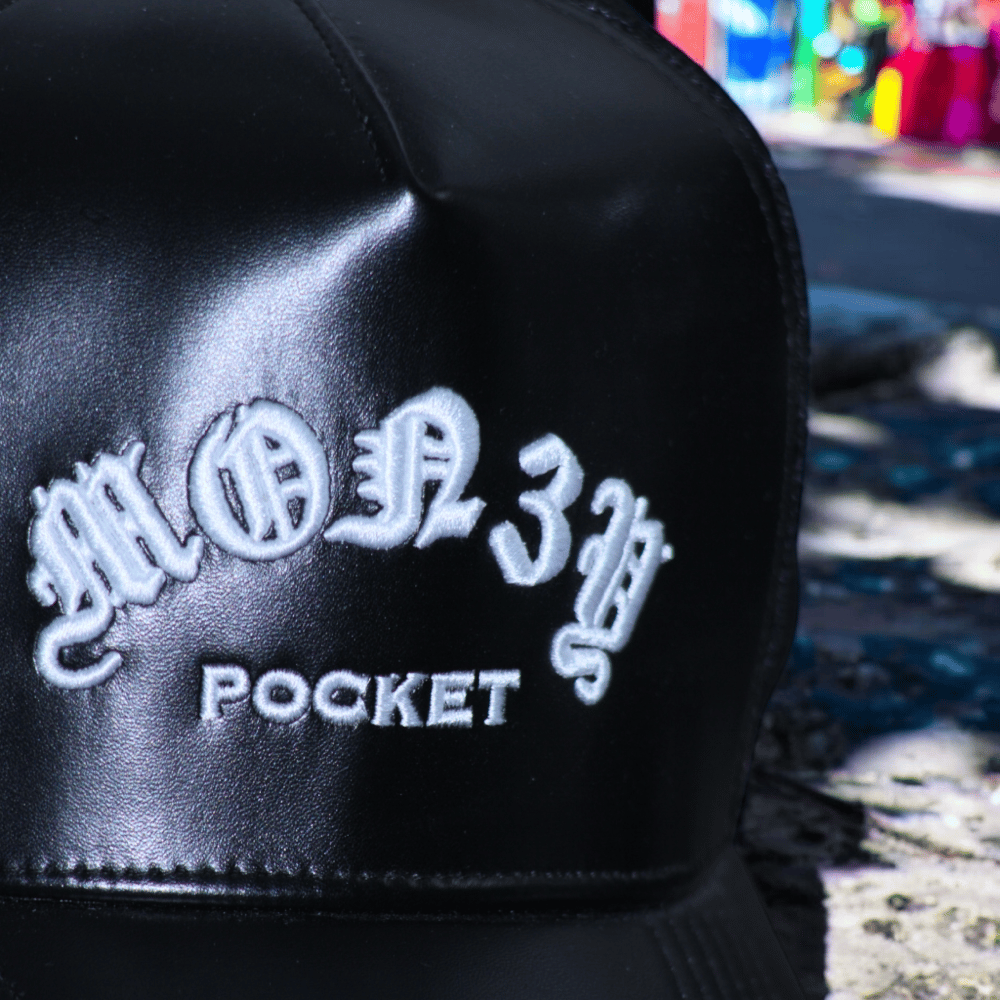 THE LEATHER MP TRUCKER HAT // BLACK
