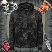 Image 1 of Skull Slice Champion Embroidered Tie-Dye Hoodie