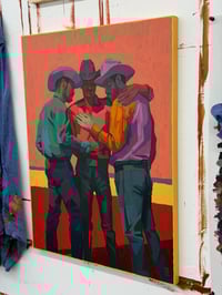 Image 5 of Ya Gotta Have Frinds - 18x24" Acrylic on wood panel