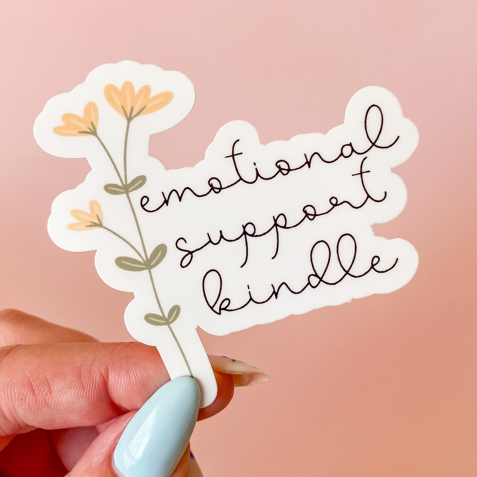 Emotional support kindle sticker – Romantasy Designs