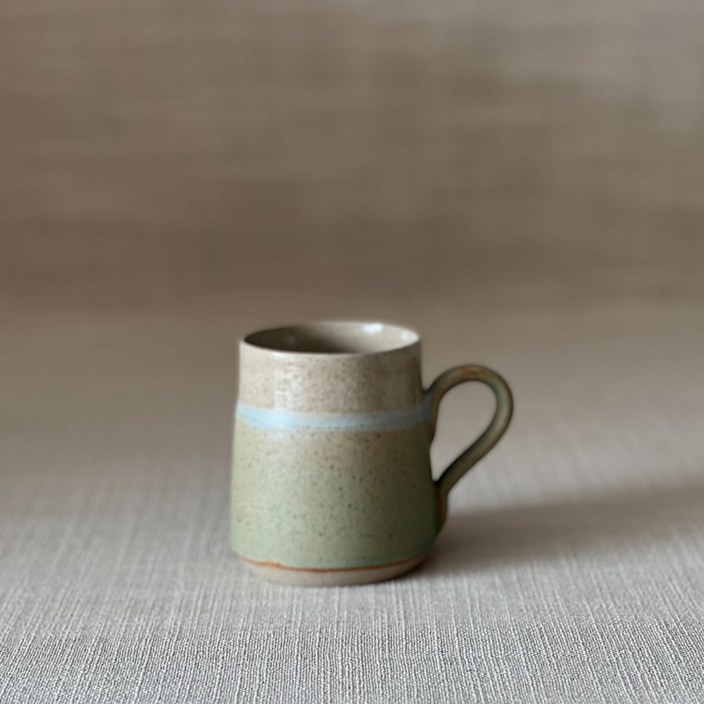 Image of MISTY GREEN PYRAMID MUG 