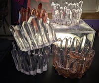 Image 1 of Crystal Candle Holder (clear)